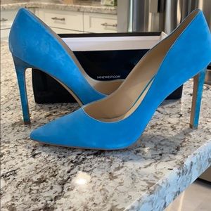 COPY - Nine West turquoise suede pump sz 12